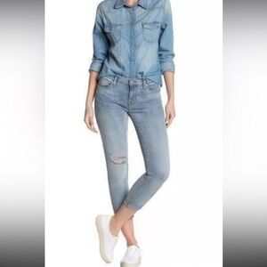 Hudson Harkin Crop Super Skinny Cuff Jeans Size 27